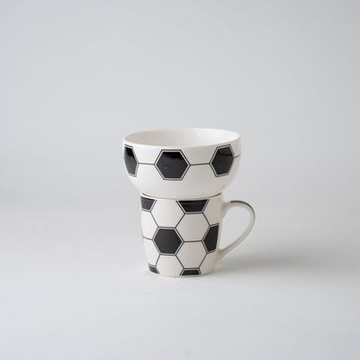 BTS 2 -Piece Soccer Breakfast Set Mug And Bowl -345ml,480ml
