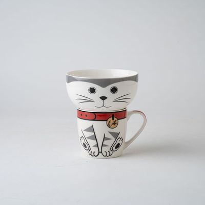 BTS 2 -Piece Meow Breakfast Set Mug And Bowl -345ml,480ml