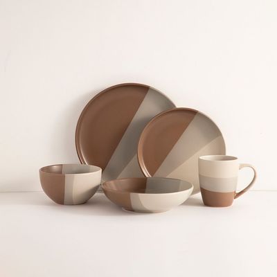 Angelika 18-Piece Stoneware Dinner Set-Serves 4