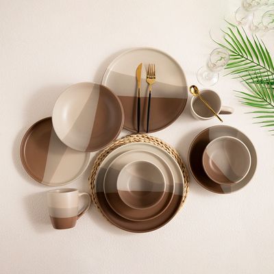 Angelika 18-Piece Stoneware Dinner Set-Serves 4