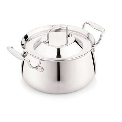Chef's Delight Tri-Ply Stainless Steel Handi with Stainless Steel Lid, 22 CM (4.5 L)