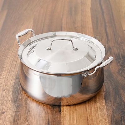 Chef's Delight Tri-Ply Stainless Steel Handi with Stainless Steel Lid, 28cm (8.5 L)