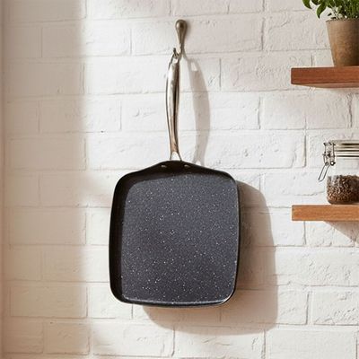 Chef's Delight Tri-Ply Stainless Steel Square Multi Tawa with Quantanium Non-Stick Coating, 27CM