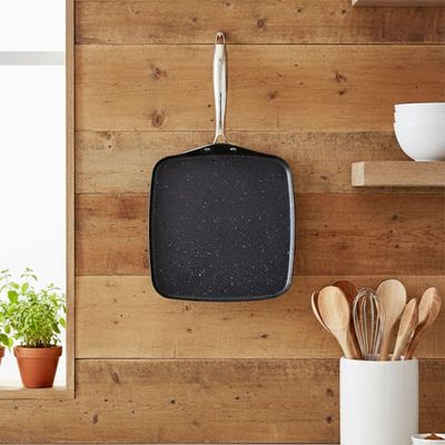 Chef's Delight Tri-Ply Stainless Steel Square Multi Tawa with Quantanium Non-Stick Coating, 27CM