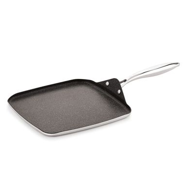 Chef's Delight Tri-Ply Stainless Steel Square Multi Tawa with Quantanium Non-Stick Coating, 27CM