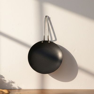 Chef's Delight Tri-Ply Stainless Steel Tawa with Quantanium Non-Stick Coating-Induction Compatible, 28CM