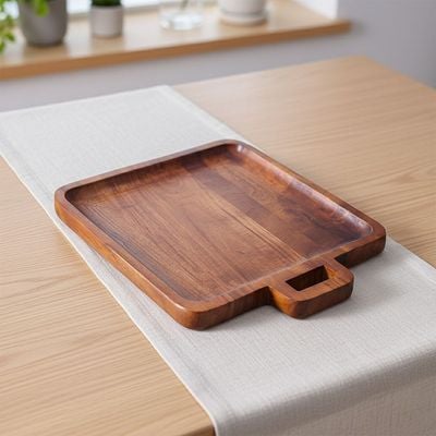 Loretta Square Platter Acacia Wood 30X25X2.5Cm Loretta Square Platter Acacia Wood 30X25X2.5Cm