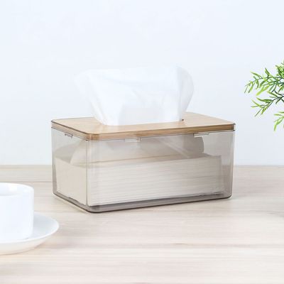 Aaron Tissue Box, with Bamboo Lid 21 X 13 X 10 HCM