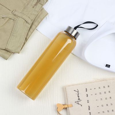 Danube Essential 2-Piece Borosilicate Glass Sport Bottle 600ml 6.3 x 6.3 x 23.5 Hcm