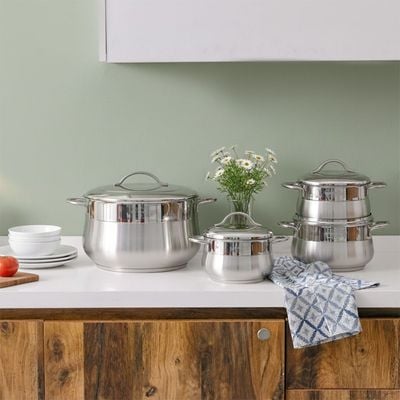 Bonera Venus Mega 10-Piece Stainless Steel Cookware Set