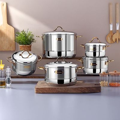 Bonera Nirvana Mega 10-Piece Stainless Steel Cookware Set
