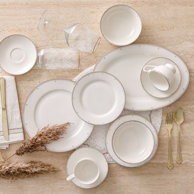 Medallion 32-Piece New Bone China Dinner Set -Serves 6