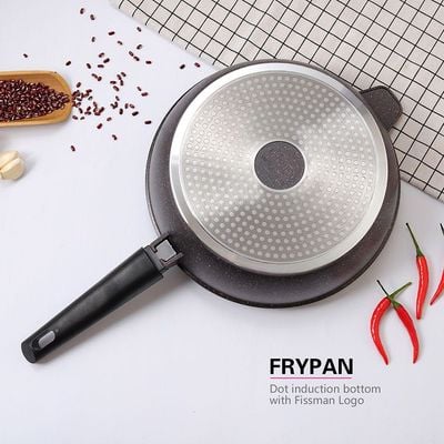 Fissman Deep Frying Pan Rebusto 24x6.5cm With Detachable Handle (Aluminum Non Stick Coating)
