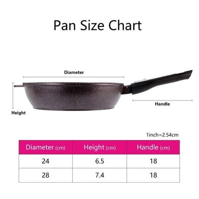 Fissman Deep Frying Pan Rebusto 24x6.5cm With Detachable Handle (Aluminum Non Stick Coating)