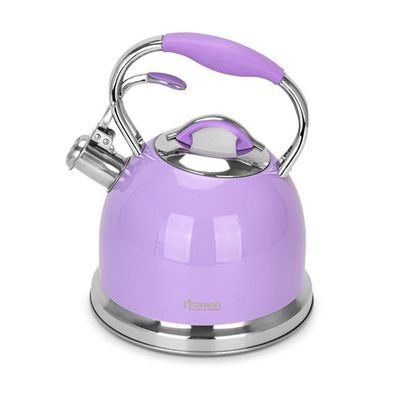 Fissman Felicity Whistling Tea Kettle 2.6LTR. Color Lilac (Stainless Steel)