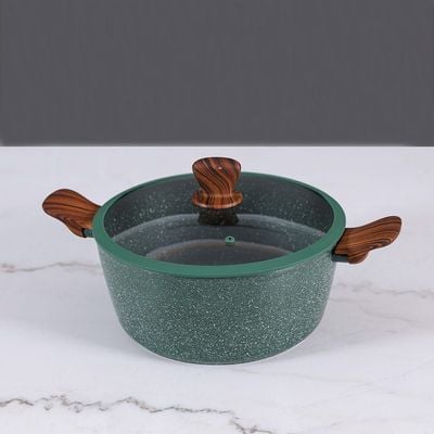 Radiant 9 Pcs Granite Cookware Set - Green