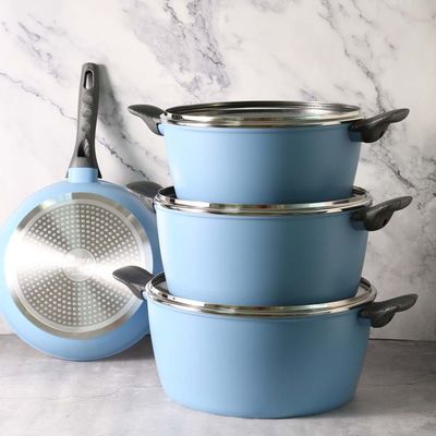 Cuisinart 13 Pcs Granite Cookware Set - Light Blue