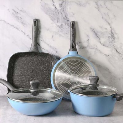 Cuisinart 13 Pcs Granite Cookware Set - Light Blue