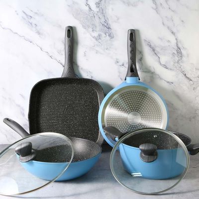 Cuisinart 13 Pcs Granite Cookware Set - Light Blue