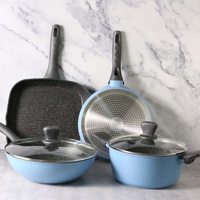 Cuisinart 13 Pcs Granite Cookware Set - Light Blue