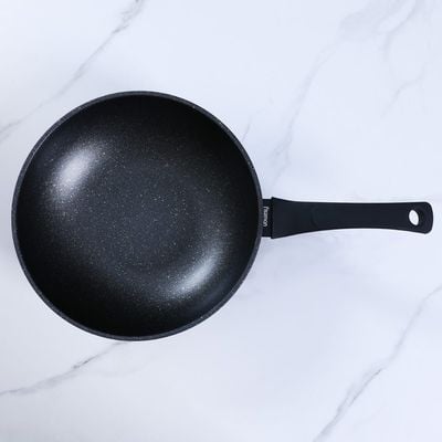 Grace Black Marble Coating 28Cm Wok Pan - 15013