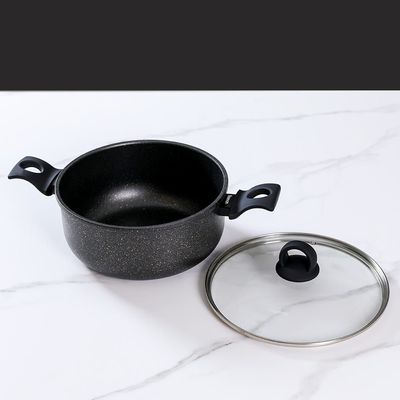 Grace Black Marble Coating 20Cm Casserole - 15015