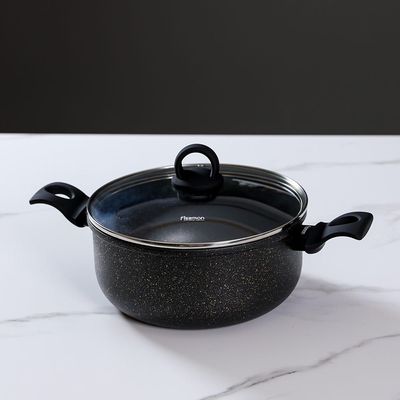 Grace Black Marble Coating 20Cm Casserole - 15015