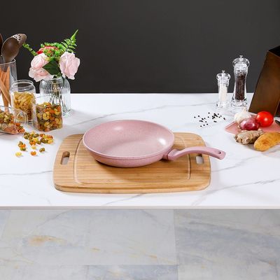 Smoky Pink Marble Coating 20Cm Frypan - 15028