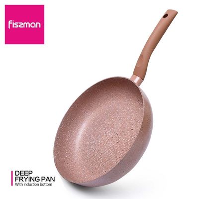 Fissman Deep Frying Pan Latte 24x6cm (Aluminum Non Stick Coating)