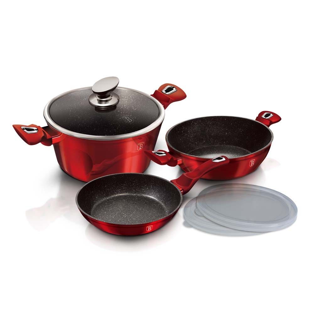 Buy Berlinger Haus 6-Pc Cookware Set - Metallic Line Burgundy