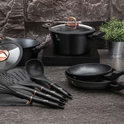 Berlinger Haus 10 Pc Cookware Set - Black Rose Collection