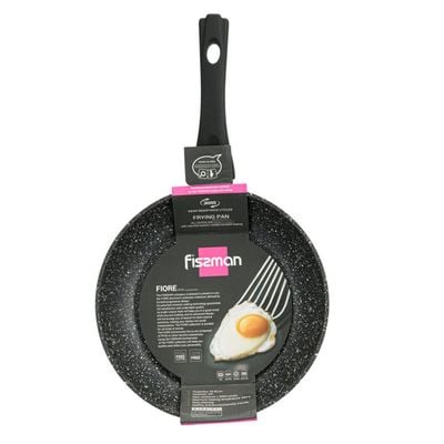 Fissman Frying Pan Aluminium Fiore Series Marble Non Stick Coating With Induction Bottom Black 44х26х5.4 cm