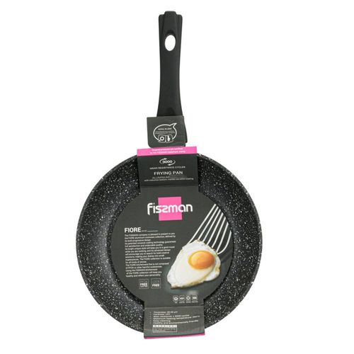 Fissman Frying Pan Fiore Series Marble Aluminium And Non-Stick Coating With Induction Bottom Grey 28x5.7cm