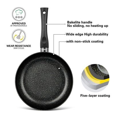 Fissman Promo Aluminium Deep Frying Pan Black 24x6cm