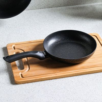 Fissman Frying Pan Aluminum And TouchStone Coating With Induction Bottom Promo Series Black 20x4cm
