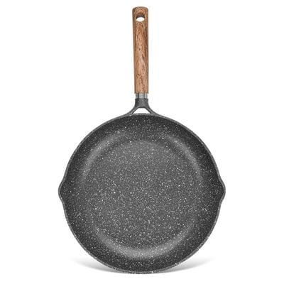 Fissman Frying Pan Milano Aluminum Greblon C2 Non Stick Coating With Bakelite Handle And Induction Bottom Black 28x5.8cm