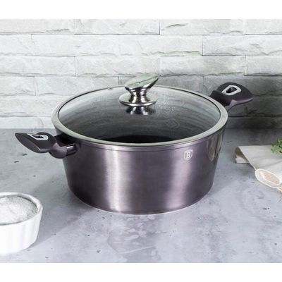 BerlingerHaus Casserole With Lid Metallic Line Carbon Pro Edition Dark Grey-30CM 8L