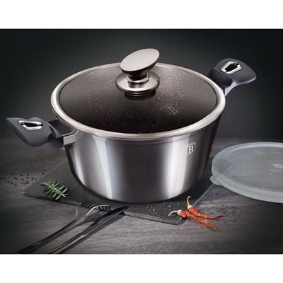 BerlingerHaus Casserole With Lid Metallic Line Carbon Pro Edition Dark Grey-30CM 8L