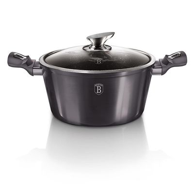 BerlingerHaus Casserole With Lid Metallic Line Carbon Pro Edition Dark Grey-30CM 8L