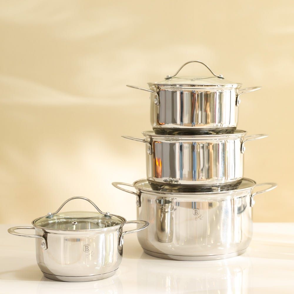 Buy BerlingerHaus 8-Pc 18/10 Stainless Steel Cookware Set - Silver