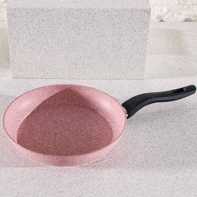 Falez 9-Piece Premium Granite Cookware Set Pink 2.7 mm