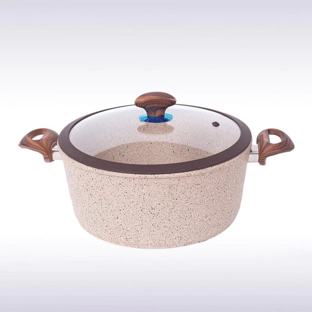 Shop Falez 9-Pc Ultima Granite Cookware Set - Brown Stone Online