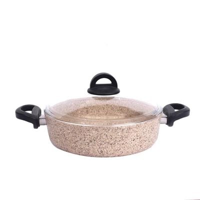 Falez 7-Pc Premium Granite Cookware Set - Cream 