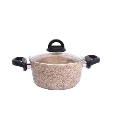 Falez 7-Pc Premium Granite Cookware Set - Cream 