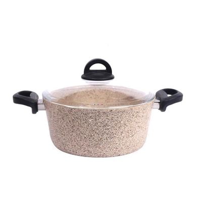 Falez 7-Pc Premium Granite Cookware Set - Cream 