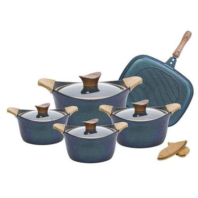 Neoklein 9-Pc Titanium Cookware Set - Blue