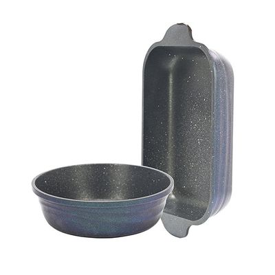 Neoklein Titanium 2-Piece Baking Roaster Tray Set - 36, 28 Cm Blue