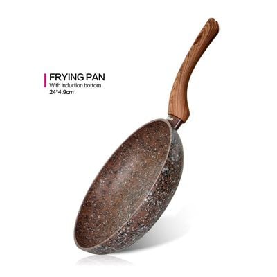 Fissman Frying Pan Magic Brown 24X4.9Cm (Aluminum Non Stick Coating)