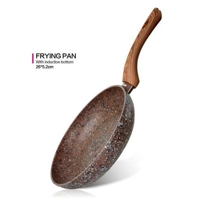 Fissman Frying Pan Magic Brown 26X5.2Cm (Aluminum Non Stick Coating)
