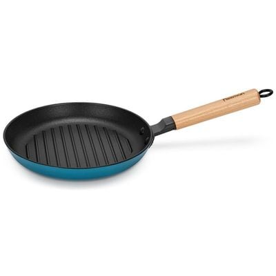 Fissman Round Grill Pan 24X3.5Cm With Wooden Handle